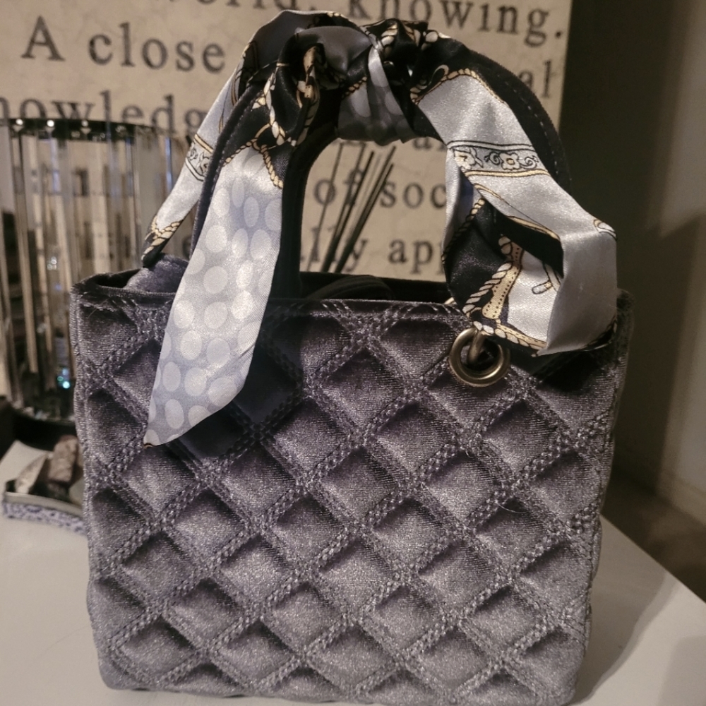 Shein elegant velvet quilted satchel